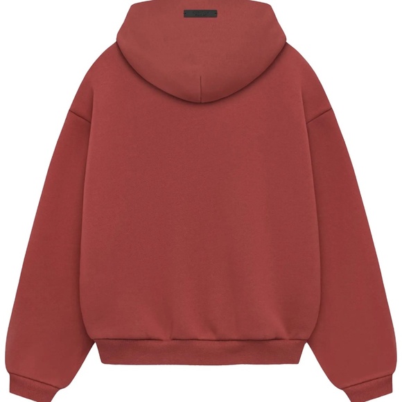 Fear of God Essentials Fleece Hoodie Crimson - Picture 3 of 16